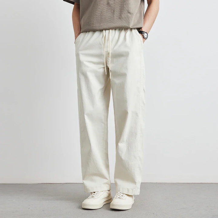 Saint Aurell Shima Pants Relaxed Fit Tapered Cotton Trousers