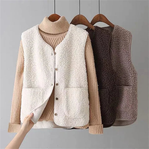 Sierra Wool Vest Lambswool Blend Button-Up - Elliot & Stone