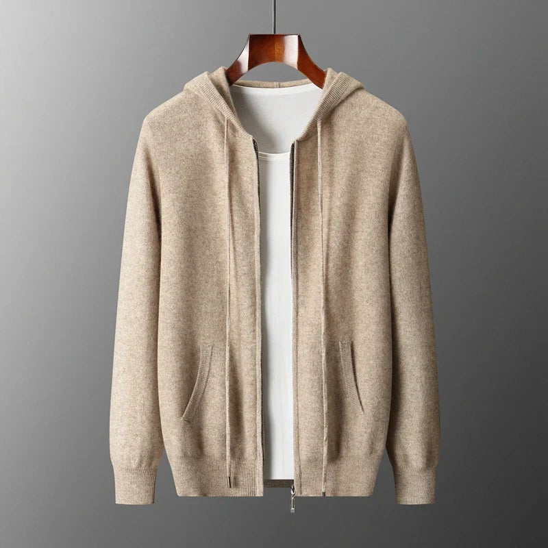 Saint Aurell Harrow Cashmere Zip Hoodie Ultra-Soft Knit