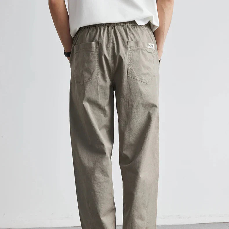 Saint Aurell Shima Pants Relaxed Fit Tapered Cotton Trousers