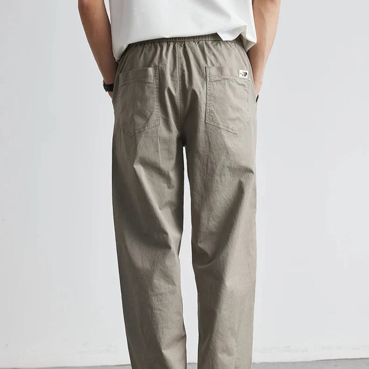 Saint Aurell Shima Pants Relaxed Fit Tapered Cotton Trousers