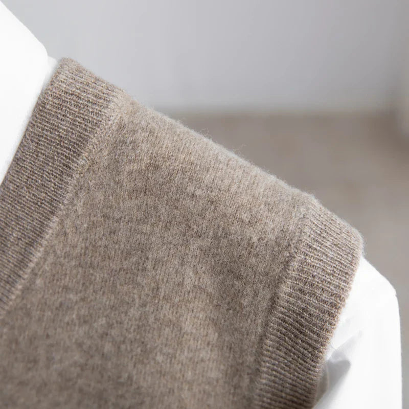 Saint Aurell Bellagio Merino Sweater Vest V-Neck Wool