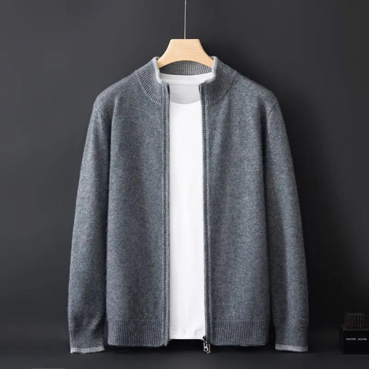 Saint Aurell Montaro Zip Sweater Cotton Knit Cardigan