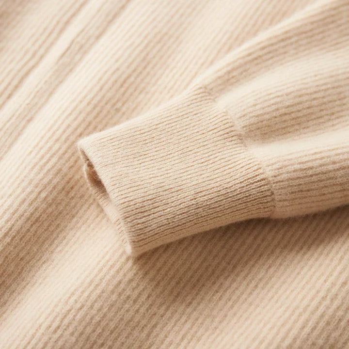 Saint Aurell Valen Cashmere Zip Knit High Collar Sweater