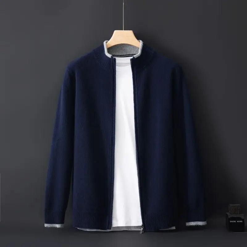 Saint Aurell Montaro Zip Sweater Cotton Knit Cardigan
