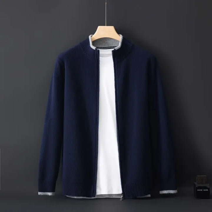 Saint Aurell Montaro Zip Sweater Cotton Knit Cardigan