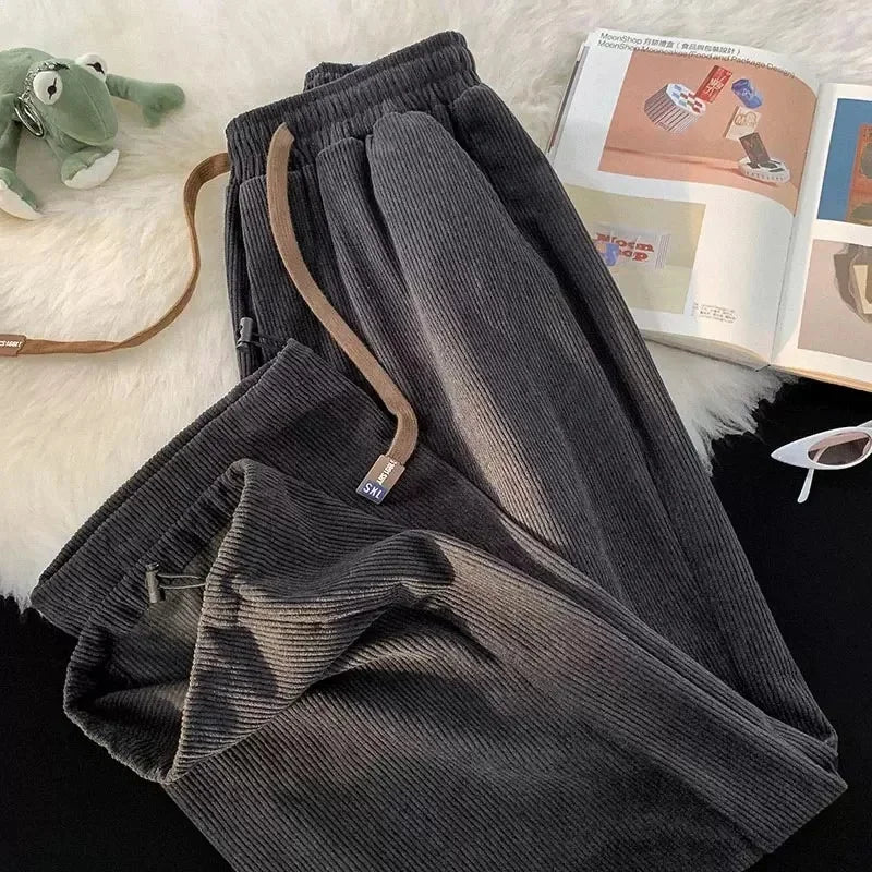 Saint Aurell Salzburg Fleece-Lined Corduroy Joggers Relaxed Fit Tapered Leg