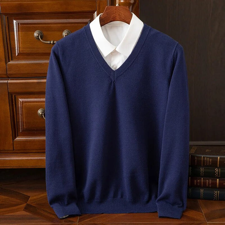 Saint Aurell Olympia Cashmere V-Neck Sweater Premium Soft Knit