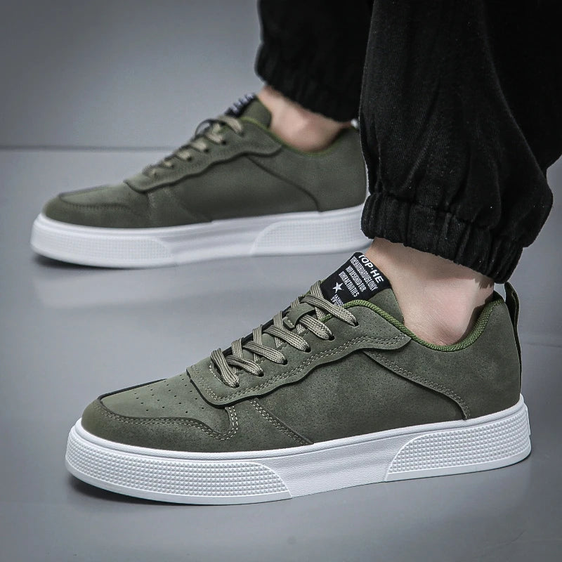 Saint Aurell Carrington Suede Court Sneakers Minimalist Low Top
