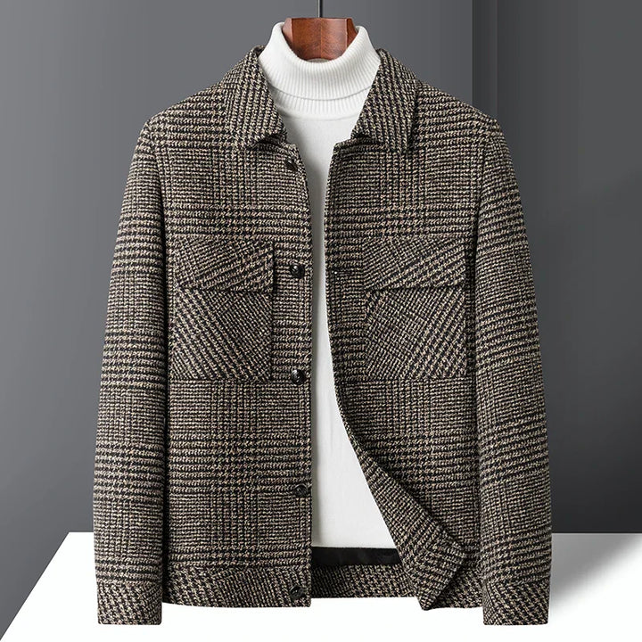 Saint Aurell Ardenford Textured Check Wool Jacket Mid-Weight