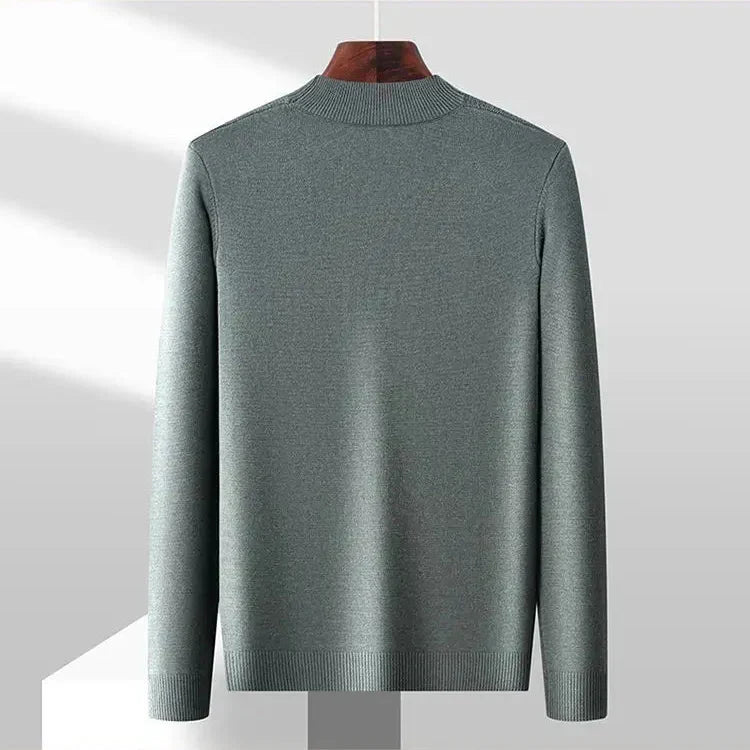 Saint Aurell Alderley Jacquard Knit Mock Neck Sweater