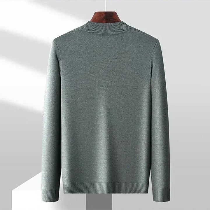 Saint Aurell Alderley Jacquard Knit Mock Neck Sweater
