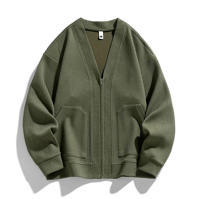 Saint Aurell Camden Zip-Up Men's Sweater Ribbed Knit