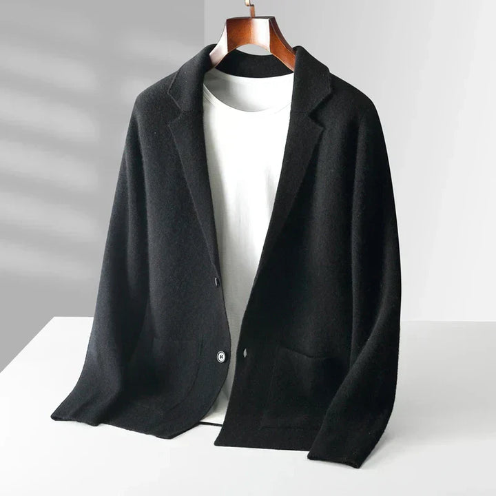 Saint Aurell Napoli Cashmere Cardigan Shawl Collar Button-Front
