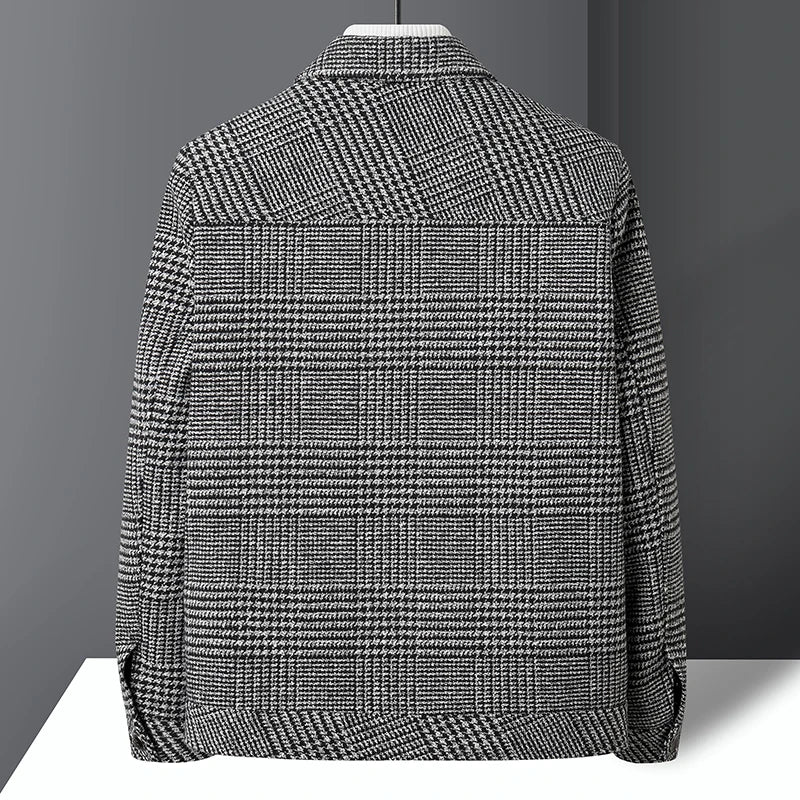 Saint Aurell Ardenford Textured Check Wool Jacket Mid-Weight