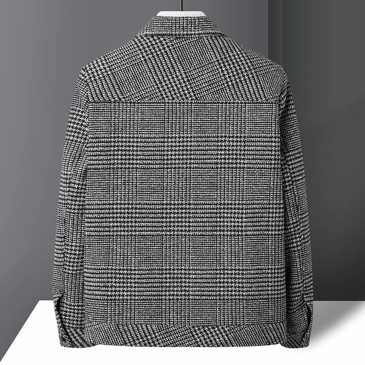 Saint Aurell Ardenford Textured Check Wool Jacket Mid-Weight