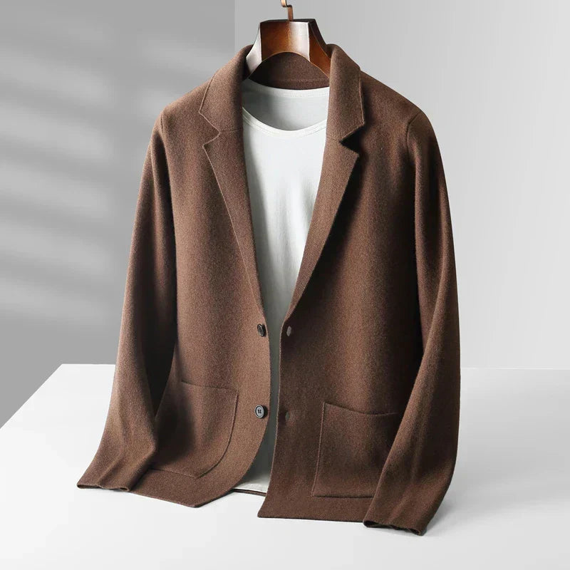 Saint Aurell Napoli Cashmere Cardigan Shawl Collar Button-Front