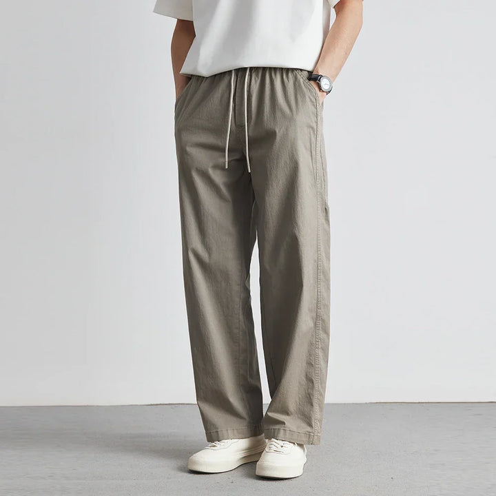 Saint Aurell Shima Pants Relaxed Fit Tapered Cotton Trousers