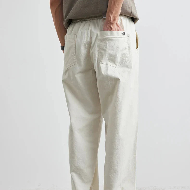 Saint Aurell Shima Pants Relaxed Fit Tapered Cotton Trousers