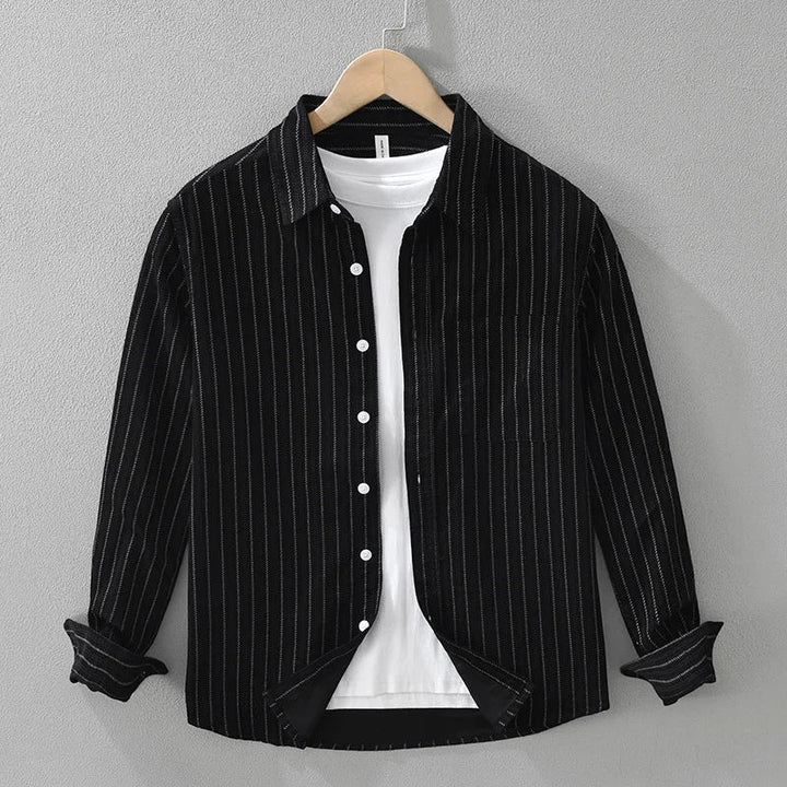 Saint Aurell Portland Stripe Shirt Lightweight Cotton Button Down