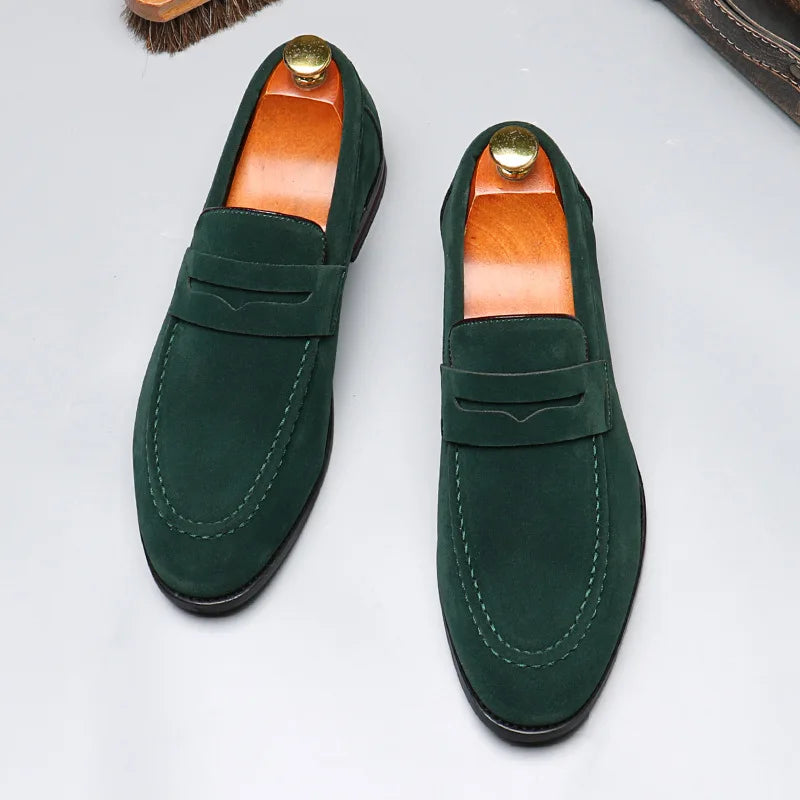 Saint Aurell Tuscany Suede Loafers Slip-On Men&