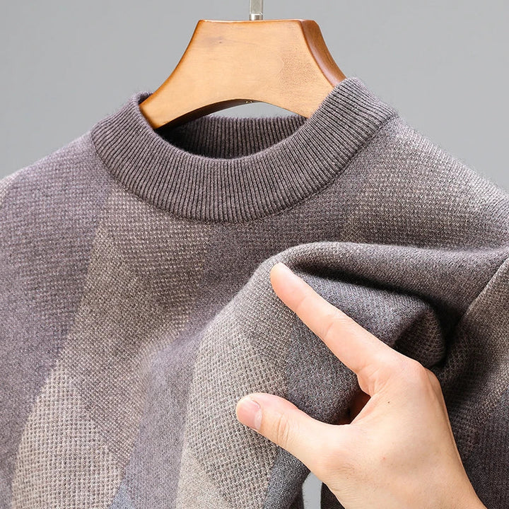 Saint Aurell Verona Argyle Knit Crewneck Sweater Wool-Blend