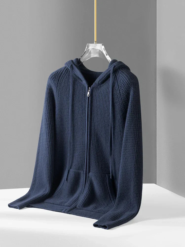 Saint Aurell Monaco Cashmere Hoodie Midnight Navy