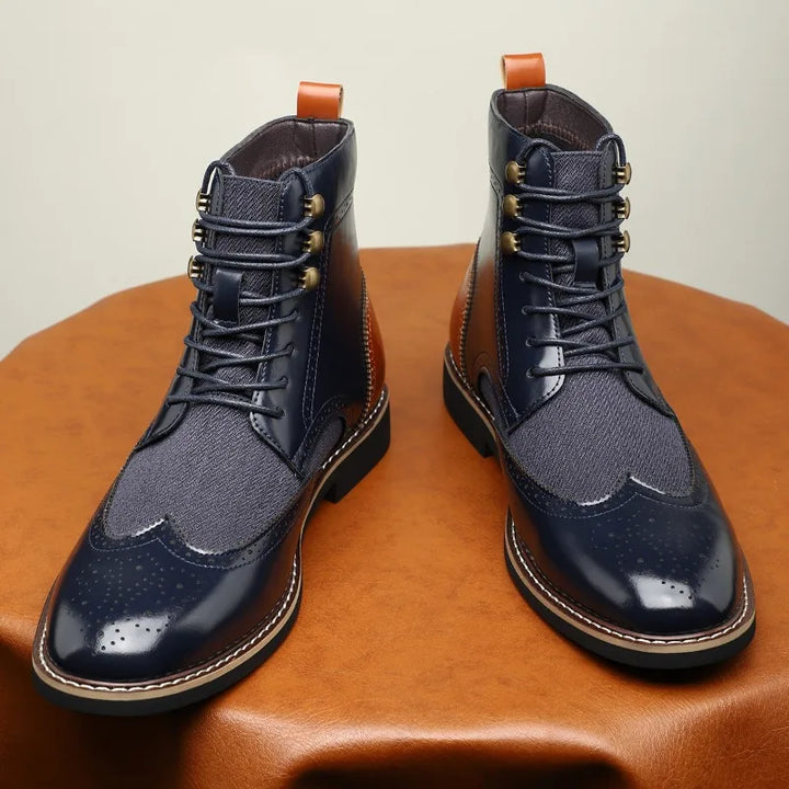Saint Aurell Aldric Full-Grain Leather Brogue Boots