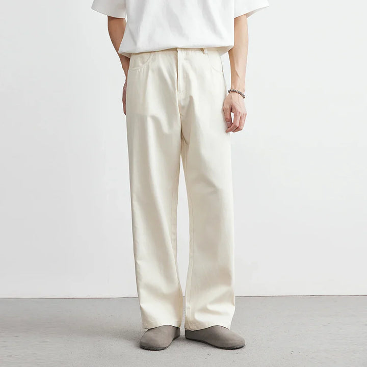 Saint Aurell Nagano Cotton Twill Wide Leg Pants