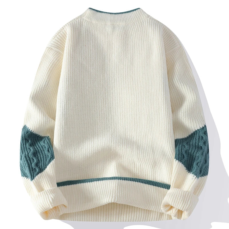 Saint Aurell Sora Sweater Cotton Knit Patchwork Relaxed Fit