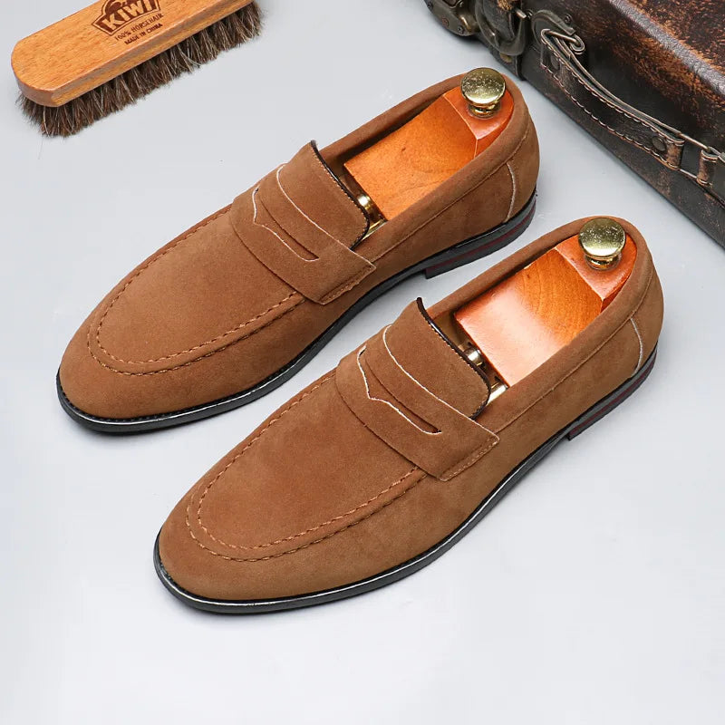 Saint Aurell Tuscany Suede Loafers Slip-On Men's Shoes