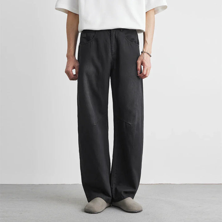 Saint Aurell Kuro Wide-Leg Pants Brushed Cotton