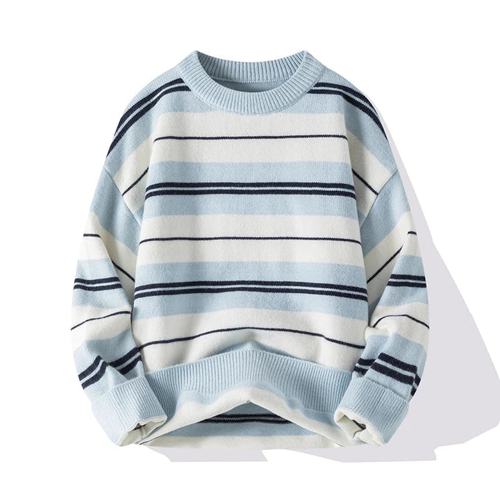 Saint Aurell Marina Stripe Cotton Knit Sweater