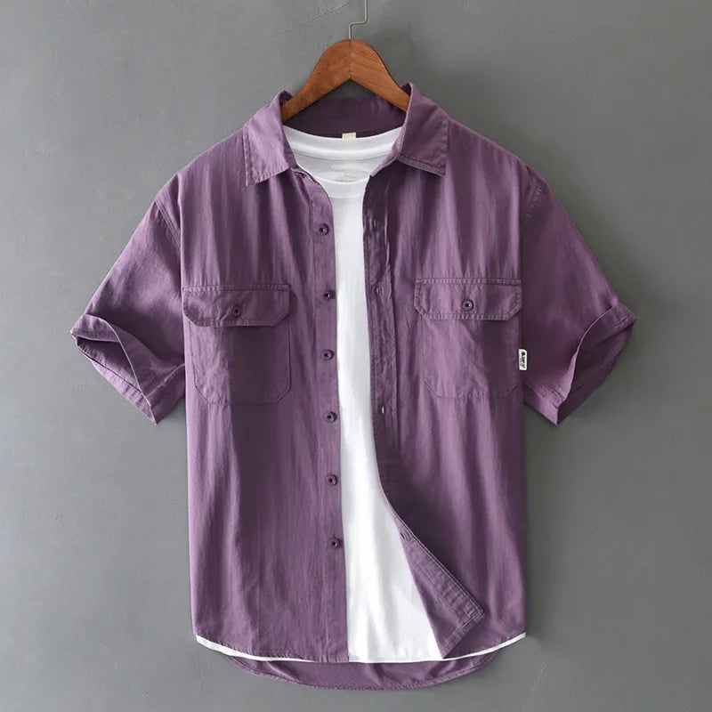 Saint Aurell Denver Cotton Workwear Short Sleeve Shirt