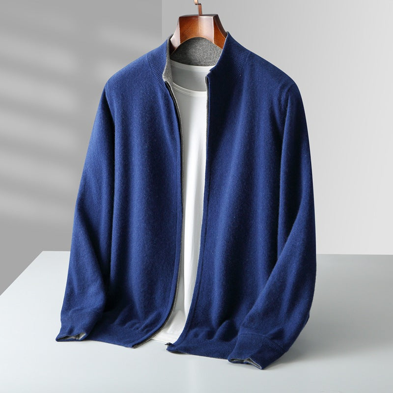 Saint Aurell Olympus Cashmere Zip Cardigan Premium Knit Full-Zip