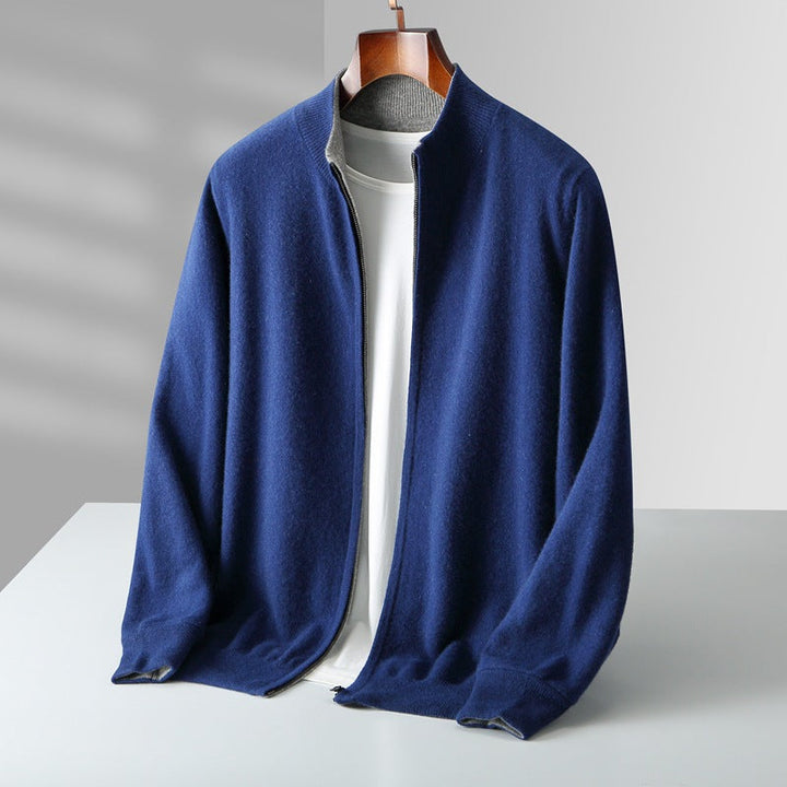 Saint Aurell Olympus Cashmere Zip Cardigan Premium Knit Full-Zip