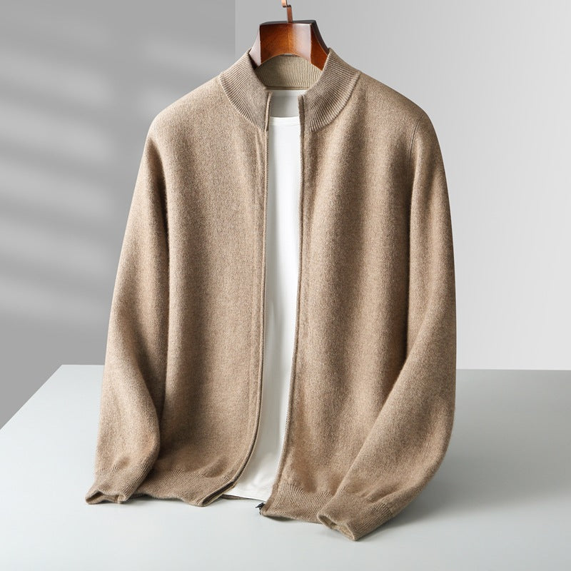 Saint Aurell Olympus Cashmere Zip Cardigan Premium Knit Full-Zip