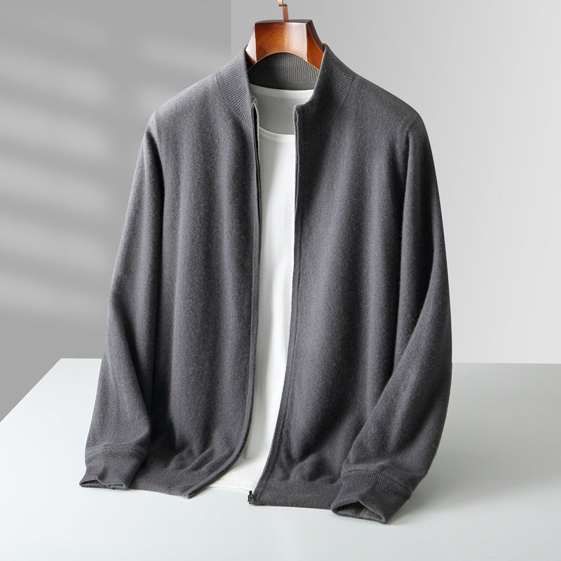 Saint Aurell Olympus Cashmere Zip Cardigan Premium Knit Full-Zip