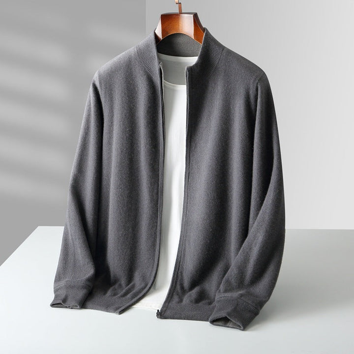 Saint Aurell Olympus Cashmere Zip Cardigan Premium Knit Full-Zip