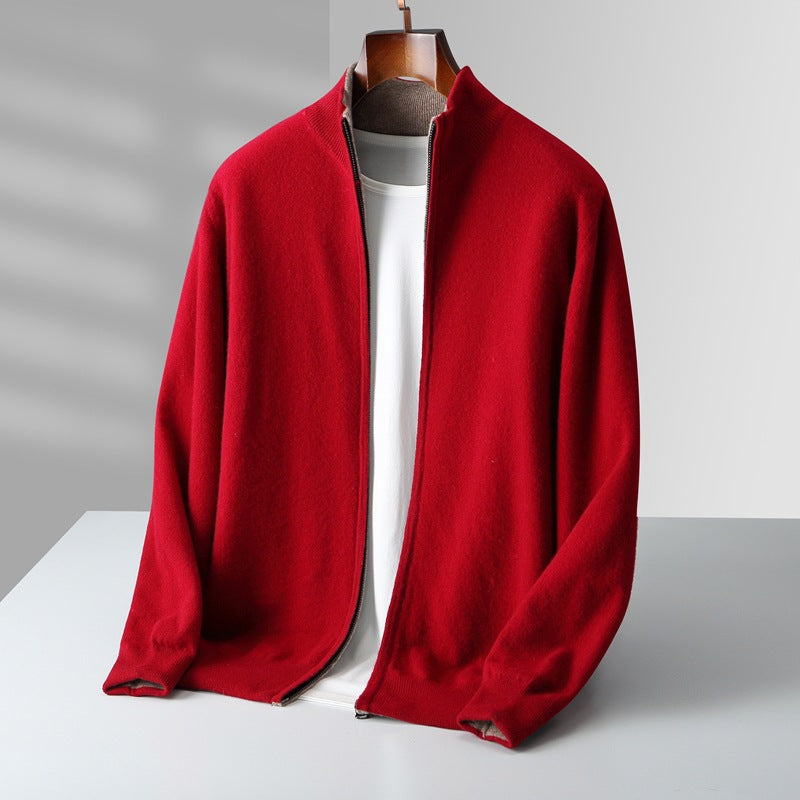 Saint Aurell Olympus Cashmere Zip Cardigan Premium Knit Full-Zip