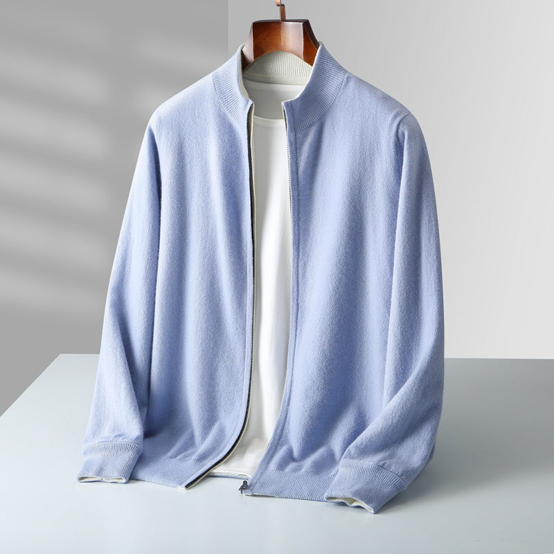 Saint Aurell Olympus Cashmere Zip Cardigan Premium Knit Full-Zip