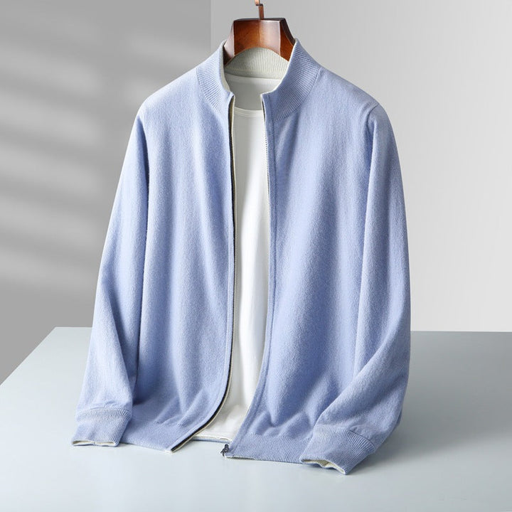 Saint Aurell Olympus Cashmere Zip Cardigan Premium Knit Full-Zip