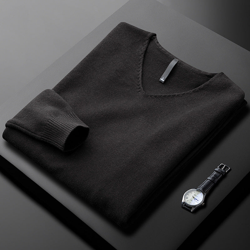Saint Aurell Allerton Cashmere V-Neck Long Sleeve Sweater