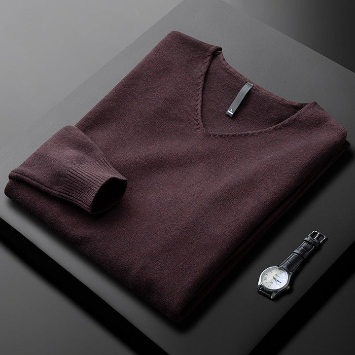Saint Aurell Allerton Cashmere V-Neck Long Sleeve Sweater