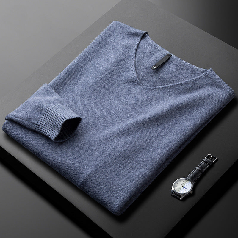 Saint Aurell Allerton Cashmere V-Neck Long Sleeve Sweater