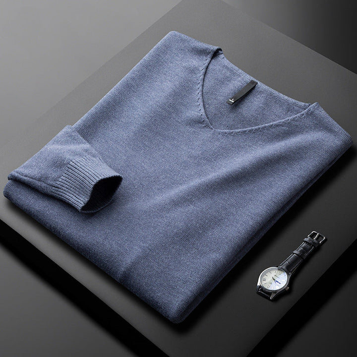 Saint Aurell Allerton Cashmere V-Neck Long Sleeve Sweater