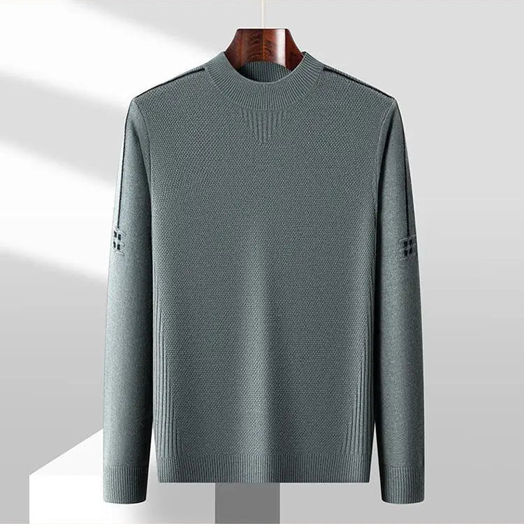 Saint Aurell Alderley Jacquard Knit Mock Neck Sweater