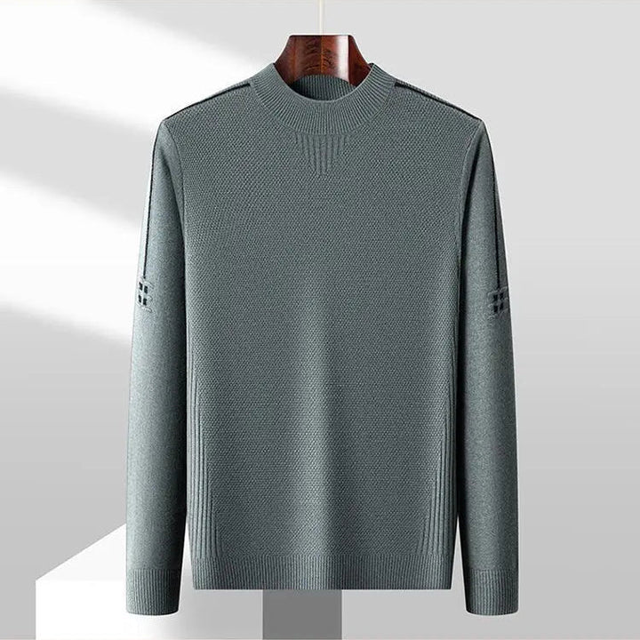 Saint Aurell Alderley Jacquard Knit Mock Neck Sweater