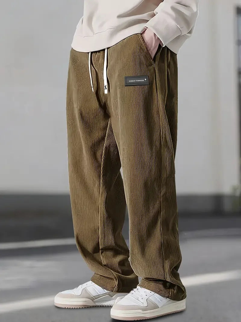 Saint Aurell Basel Brushed Cotton Corduroy Relaxed Pants