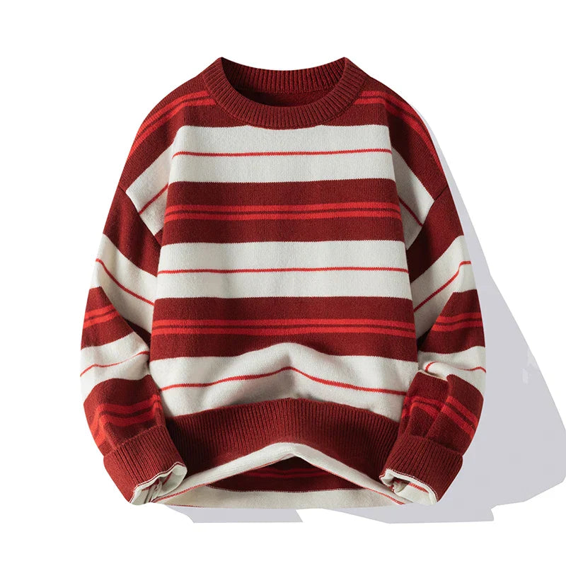 Saint Aurell Marina Stripe Cotton Knit Sweater